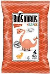 Maischips Dinosaurio sabor ketchup sin gluten BIO 4x15 g BIOSAURUS